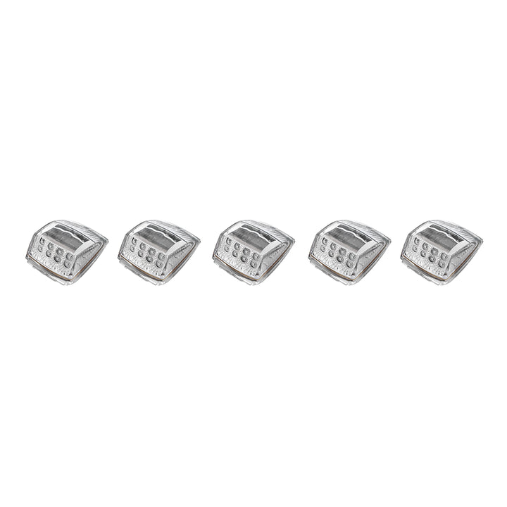 17 LED Reflector Square Cab Light - Amber LED/Clear Lens (5-Pack)