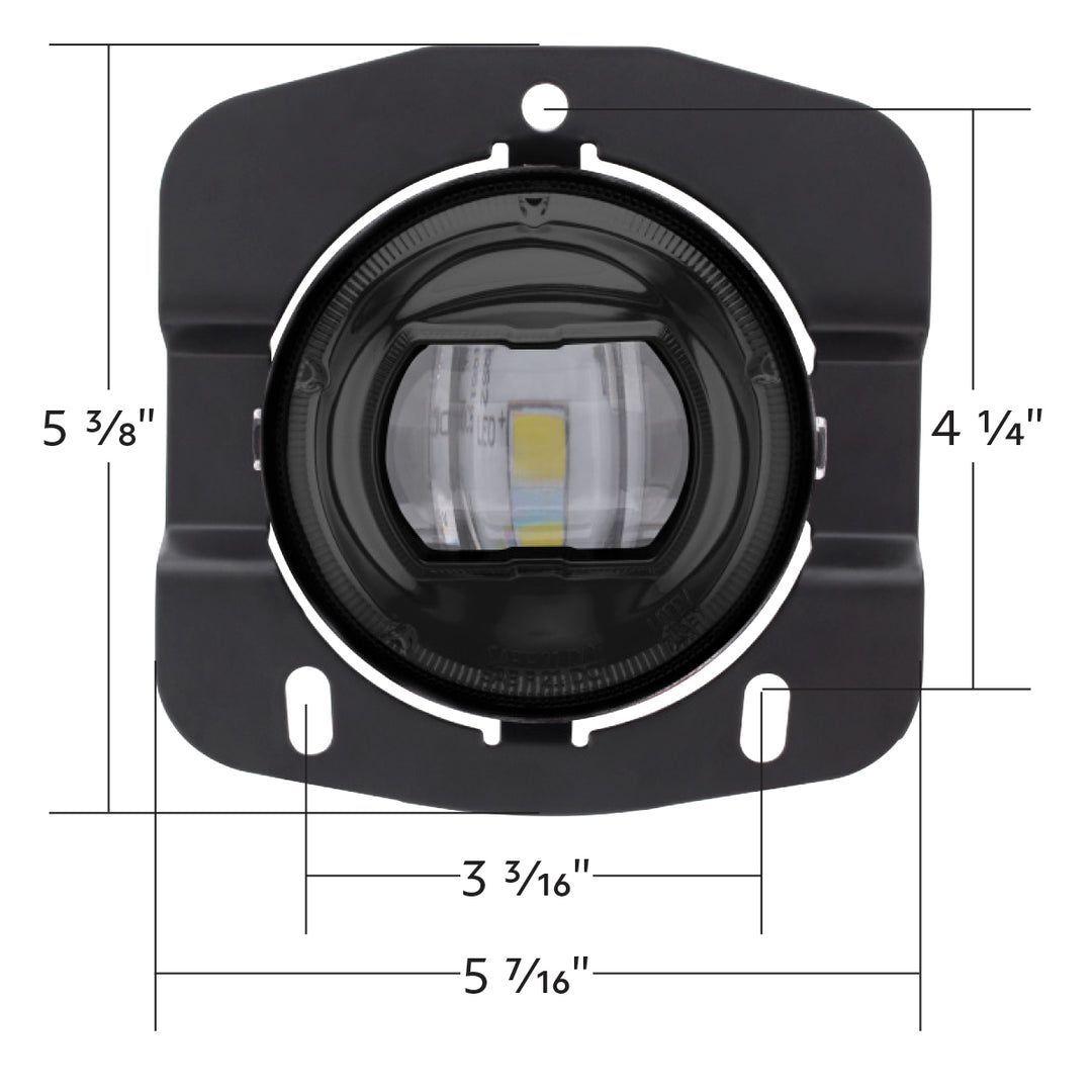 LED Fog Light For 2013-2022 Kenworth 1st Gen T680 - Competition Series - Black