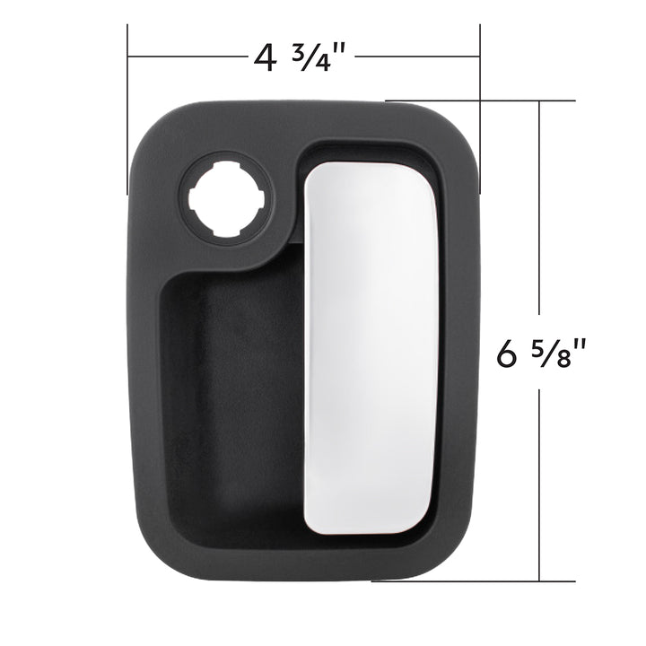Chrome Exterior Handle For 1997-2002 Kenworth T2000 - Passenger (Bulk)