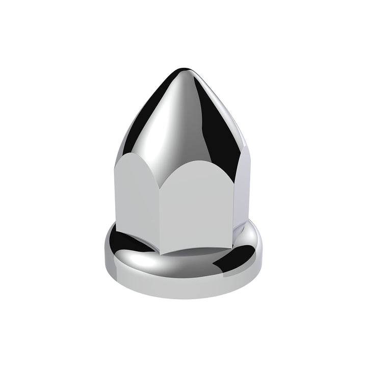 33mm X 2-3/8" Chrome Plastic Bullet Nut Cover With Flange - Push-On (Bulk)