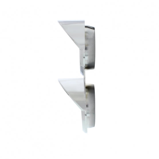 Chrome Small 2 - Gauge Bezel With Visor For Mack