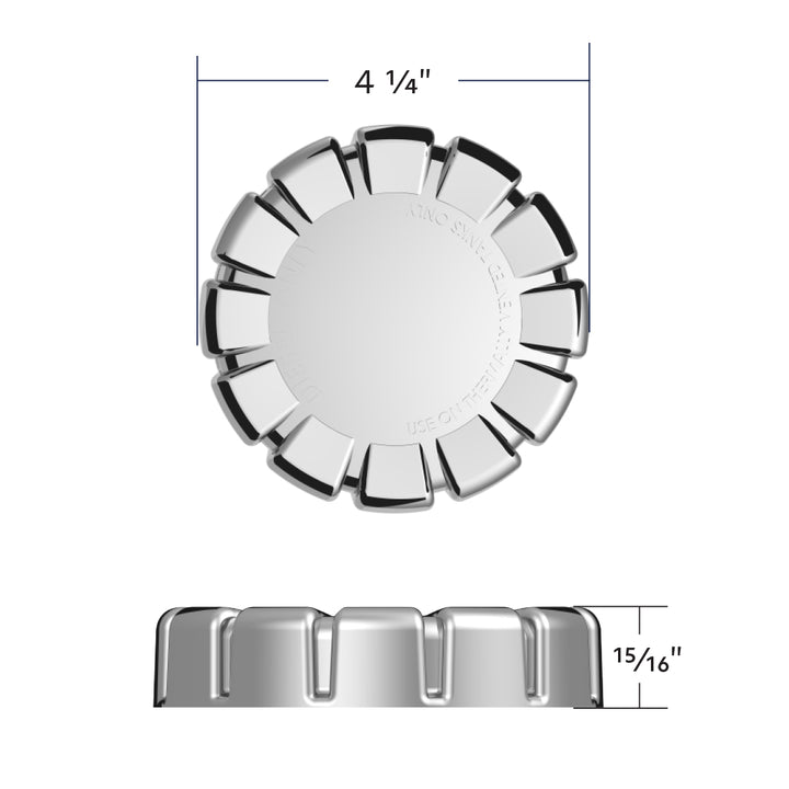 Chrome Plastic Fuel Cap Cover For Kenworth - Non - Locking