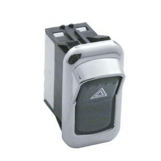 Chrome Plastic Rocker Switch Bezel With Switch Guard (Bulk)