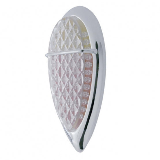 51 LED Duo "Baby Zephyr" Auxiliary/Utility Light With Bezel - Red+Amber LED/Clear Lens