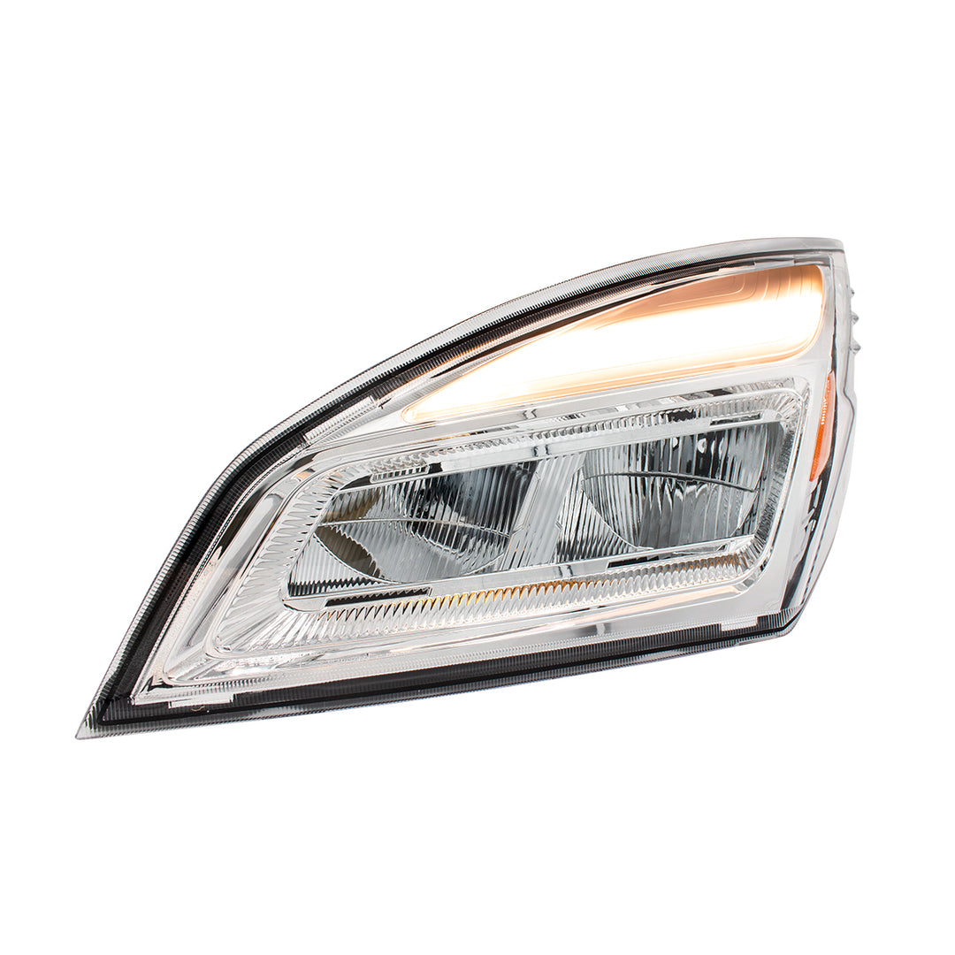 High Power Chrome LED Headlight For 2018-2024 Freightliner Cascadia - Driver