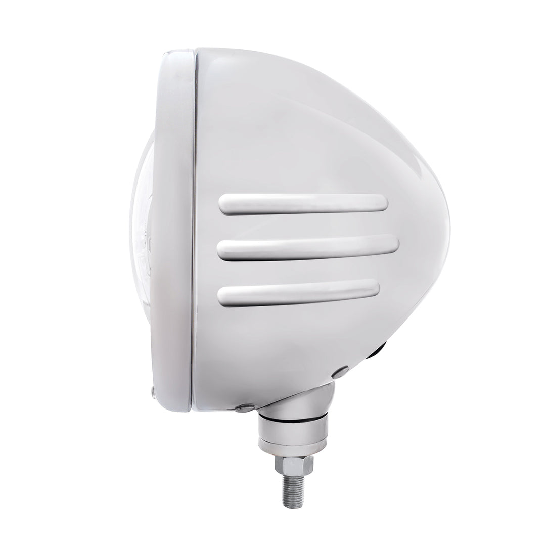 Stainless Classic Embossed Stripe Headlight Housing With 7" 5 - LED Headlight