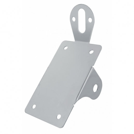 Bobber Motorcycle Style Vertical Side Mount License Plate &amp; Light Bracket