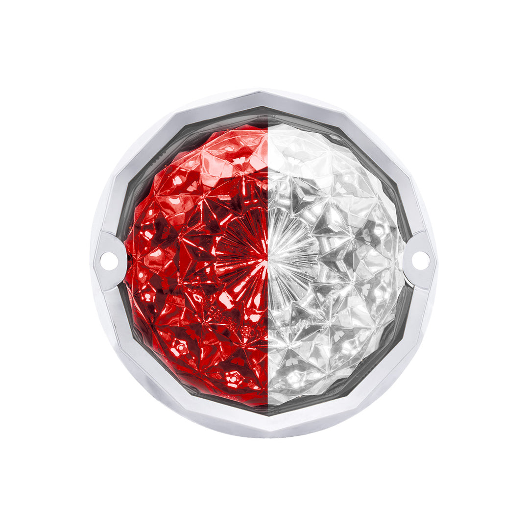 Double Fury 19 LED Dual Function Crystal Watermelon Light Kit With Bezel - Red &amp; White LED/Clear Lens