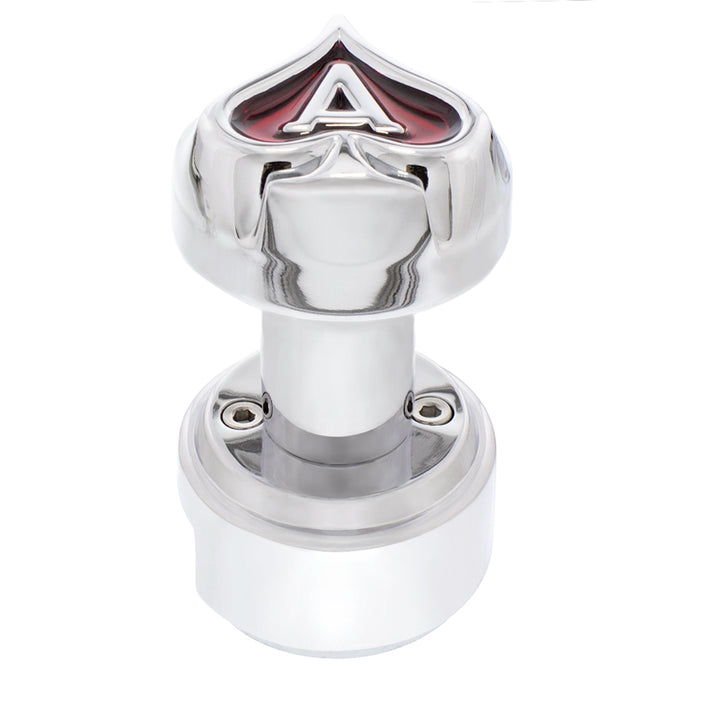 Ace of Spade Thread-On Gearshift Knob With 13/15/18 Speed Adapter - Chrome