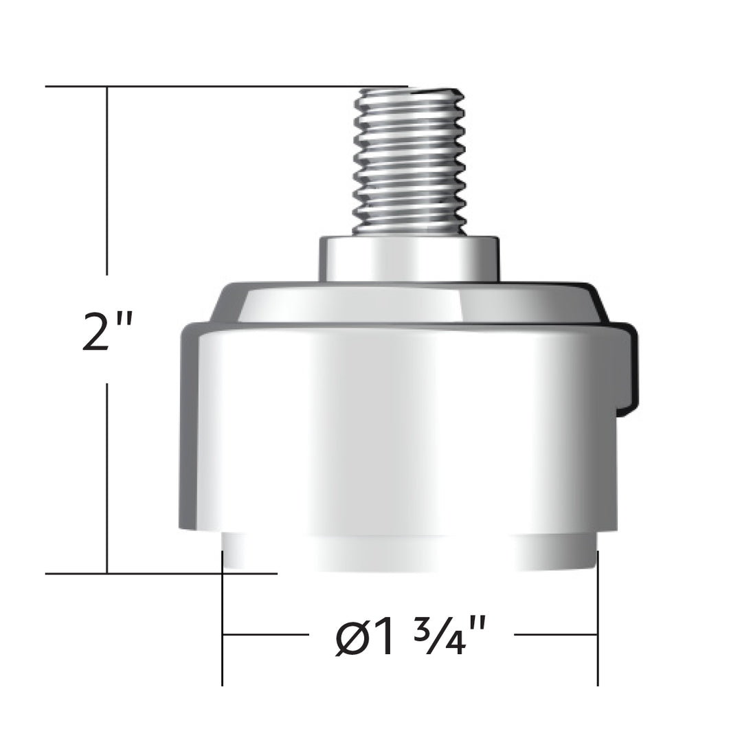 1/2" - 13 Thread-On Shift Knob Mounting Adapter For Eaton Fuller Style 13/15/18 Shifter - Chrome (Bulk)