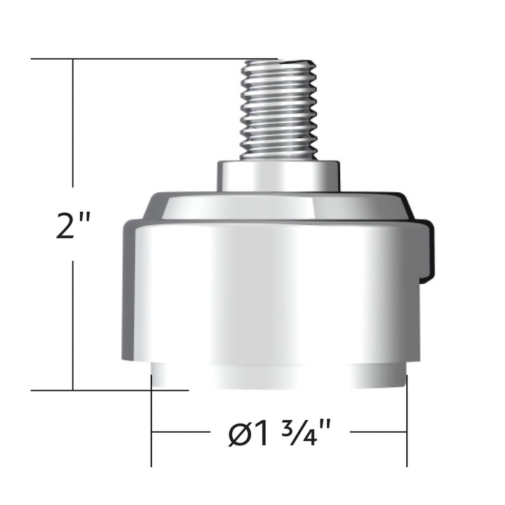 1/2" - 13 Thread-On Shift Knob Mounting Adapter For Eaton Fuller Style 13/15/18 Shifter - Chrome (Bulk)