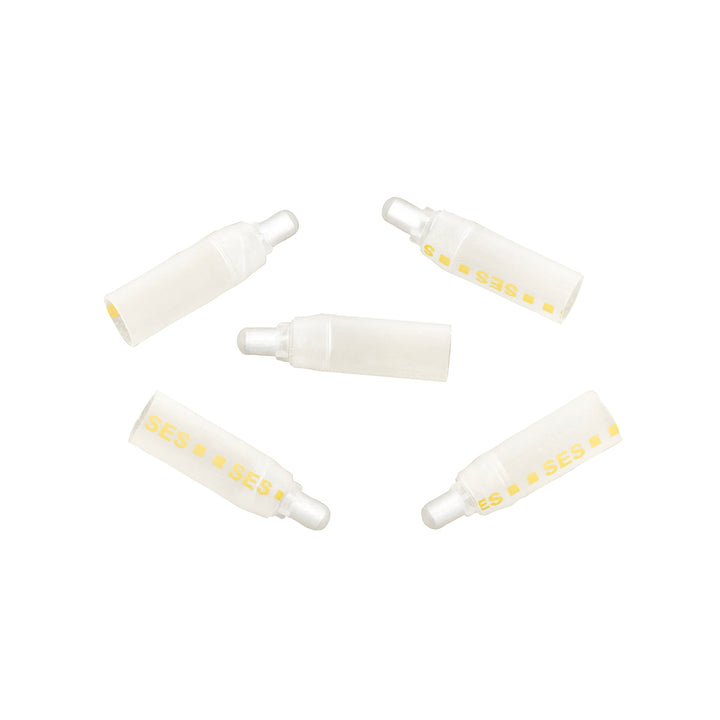 18-10 AWG CS Closed - End Heat Shrink Connector - Clear w/ Yellow Dash (5-Pack)