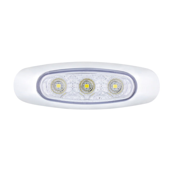 5 LED Reflector Light (Auxiliary/Utility) With Side Ditch Light - White LED/Clear Lens (Bulk)