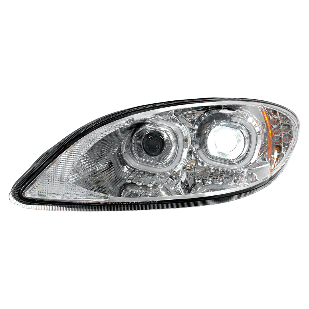Chrome LED Headlight For 2006-2017 International Prostar - Driver