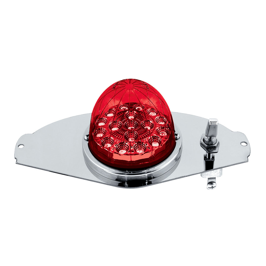 304 Stainless Steel Above Door Dome Light Kit W/ 17 LED Double Fury Watermelon For 2008-2017 FL Cascadia - Red &amp; Green LED