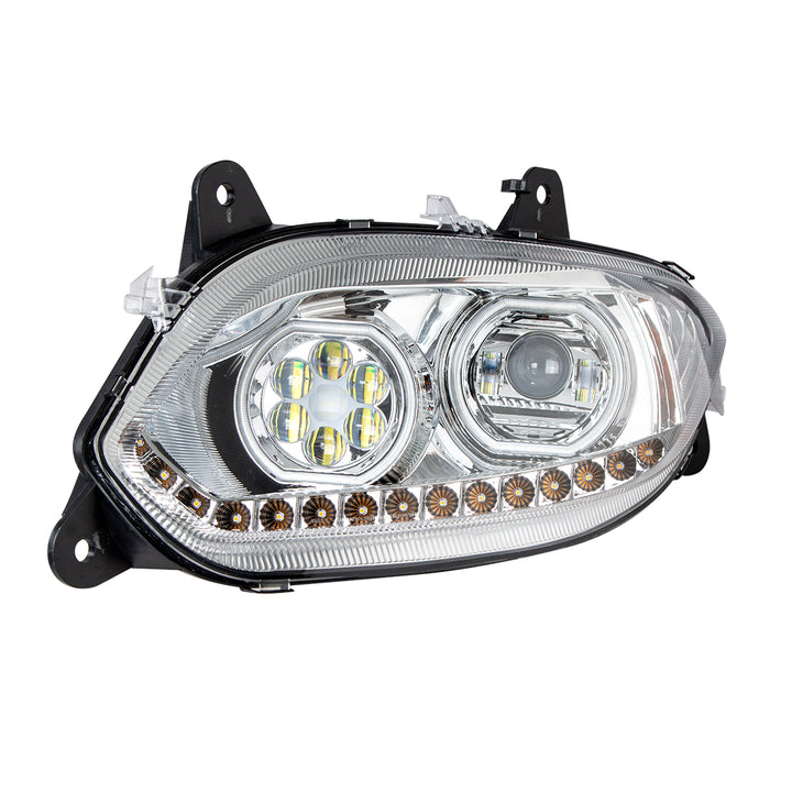 Chrome 17 LED Headlight For 2018-2025 International LT - Driver