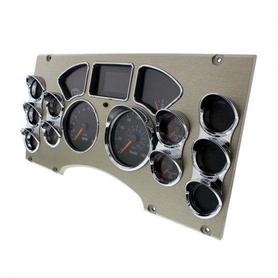 Chrome Small 2 - Gauge Bezel With Visor For Mack