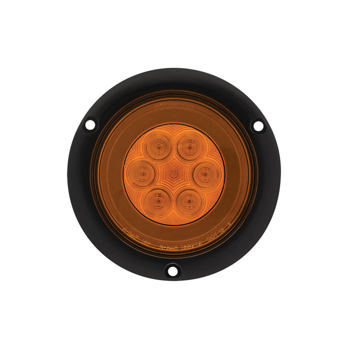 21 LED 4" Flange Mount GloLight (Turn Signal) - Amber LED/Amber Lens