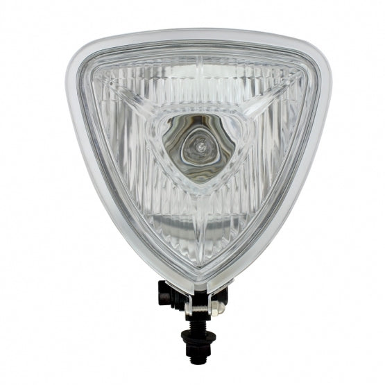 Triangle Headlight With Black Housing &amp; Flat Back