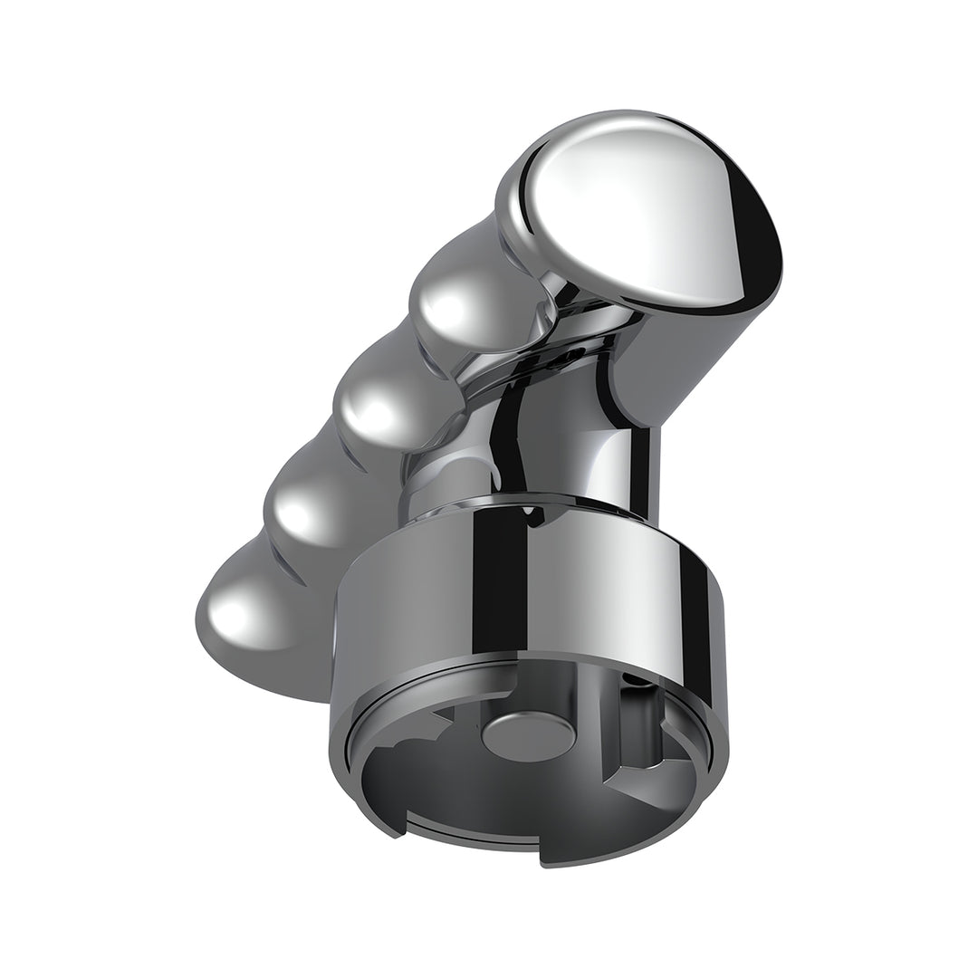 Thread-On T-Shape Gearshift Knob With Chrome 9/10 Speed Adapter - Chrome