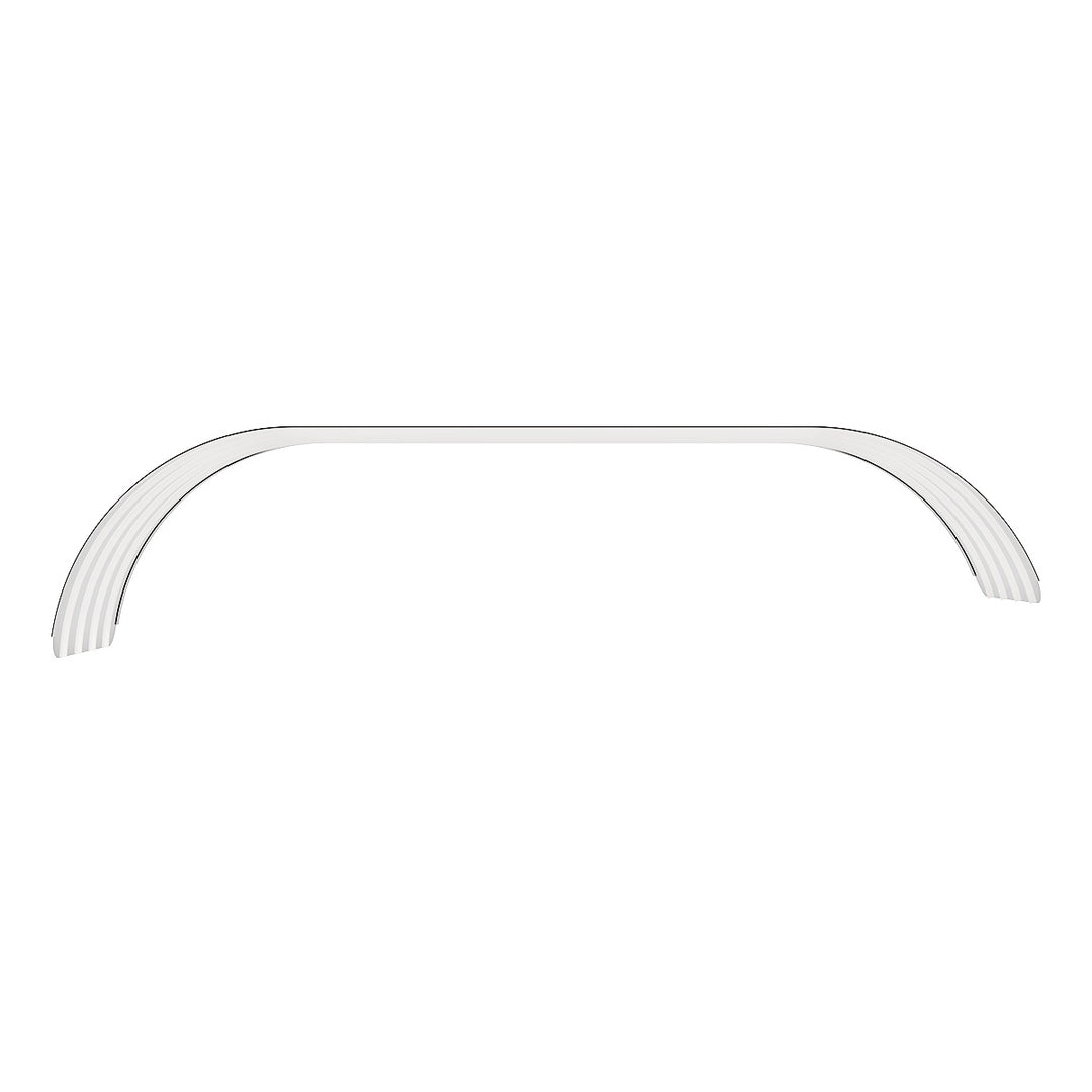 126" 430 Stainless Steel (18ga) Beaded Edge Ribbed Full Fender 54" Spread - SR Series (Pair)