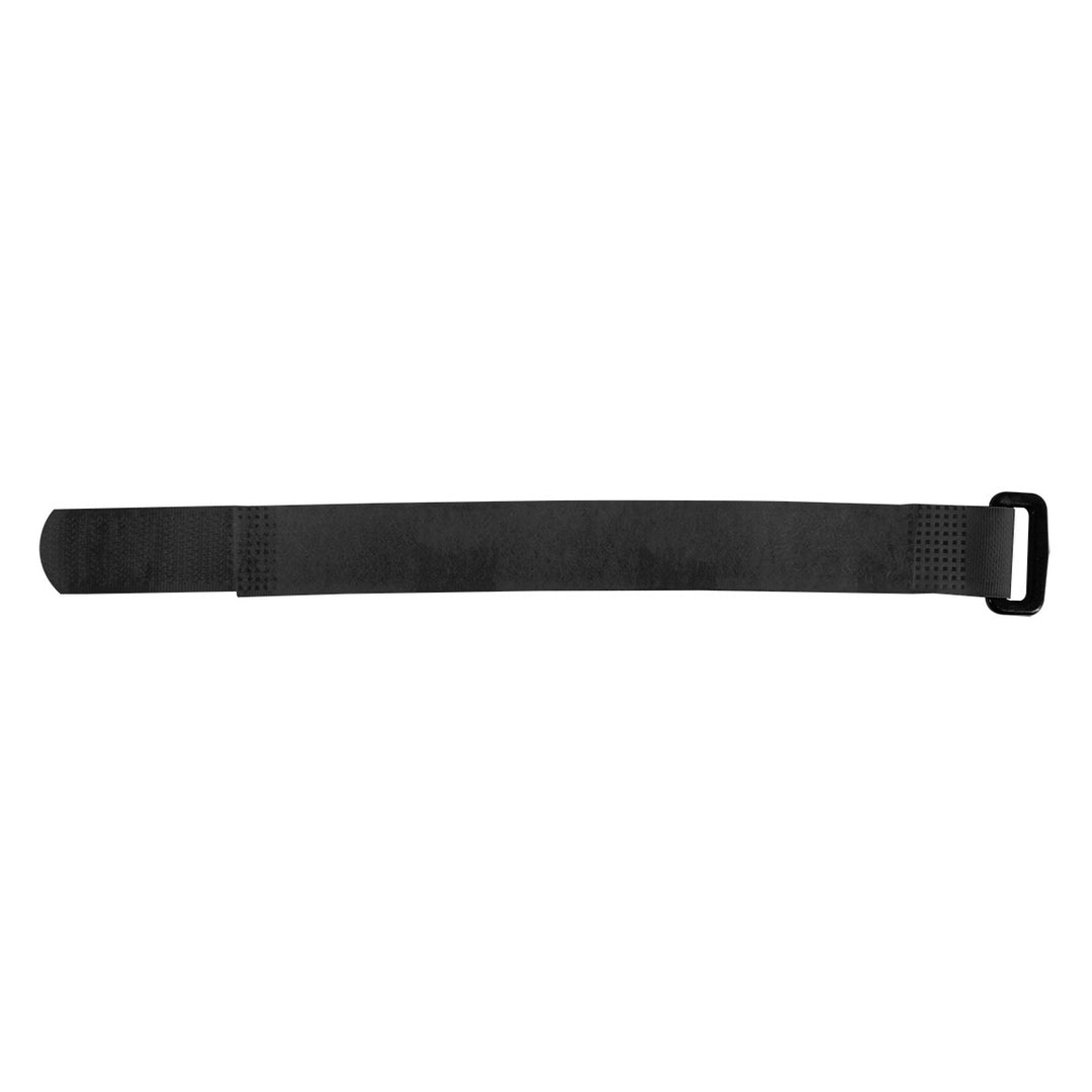 8" x 3/4" Black Hook &amp; Loop Velcro Strip - Tie Fasteners with Buckle (8-Pack)