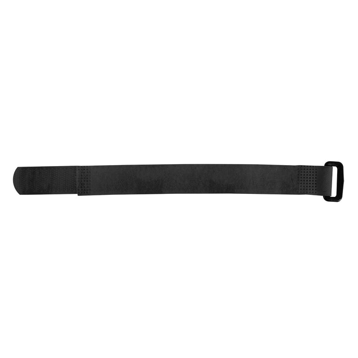 8" x 3/4" Black Hook &amp; Loop Velcro Strip - Tie Fasteners with Buckle (8-Pack)