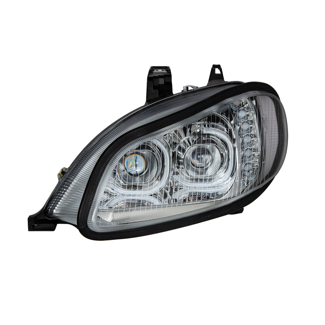 Chrome LED Projection Headlight Assembly For 2003-2024 Freightliner M2 - Driver