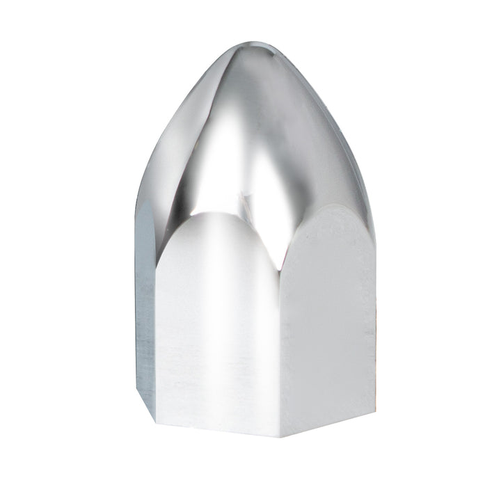 1-1/2" x 2-3/4" Chrome Plastic Bullet Nut Cover - Push-On (Bulk)