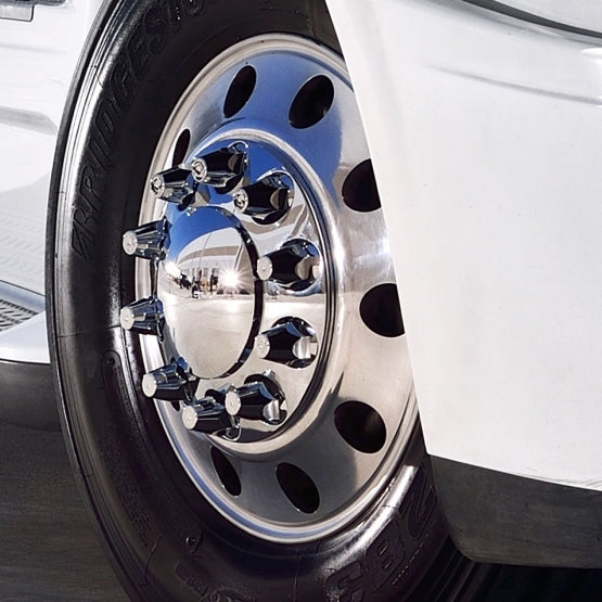 Dome Axle Cover Combo Kit With 33mm Standard Thread-On Nut Covers &amp; Nut Cover Tool - Chrome