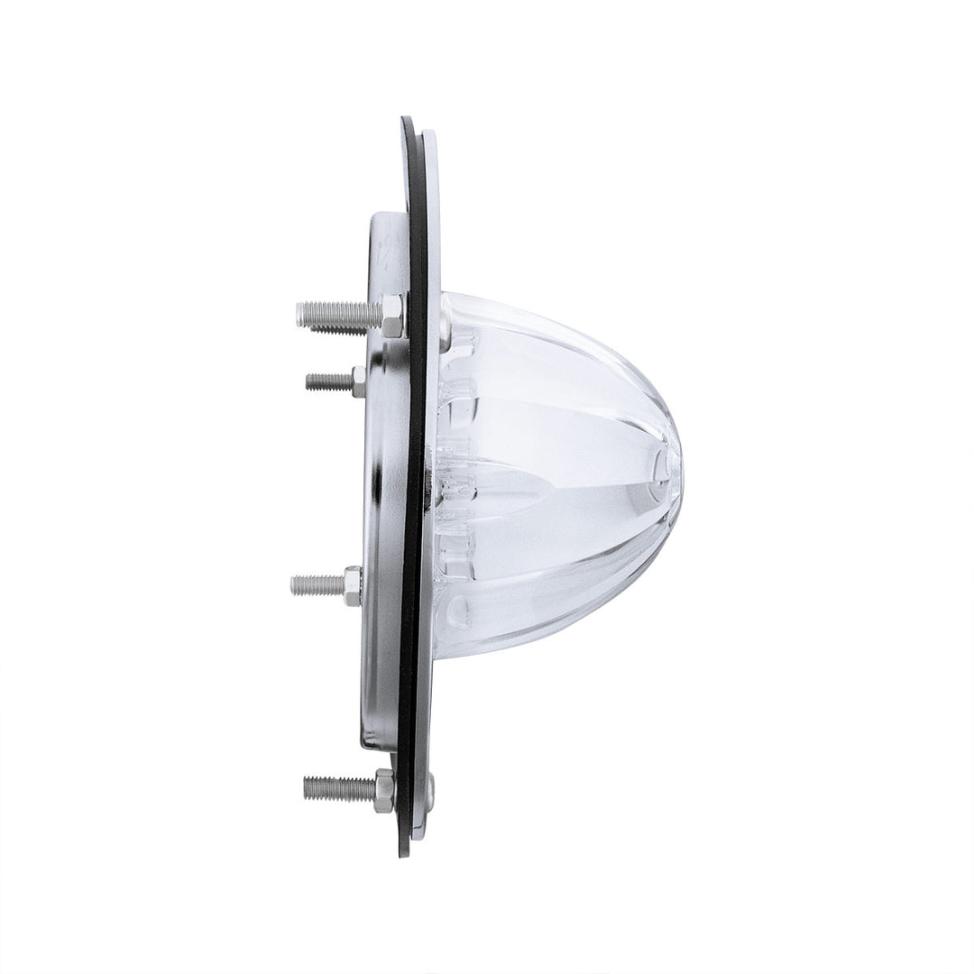 17 LED Dual Function Watermelon Sleeper Bunk Kit With 304 Stainless Steel Bezel - Amber LED/Clear Lens