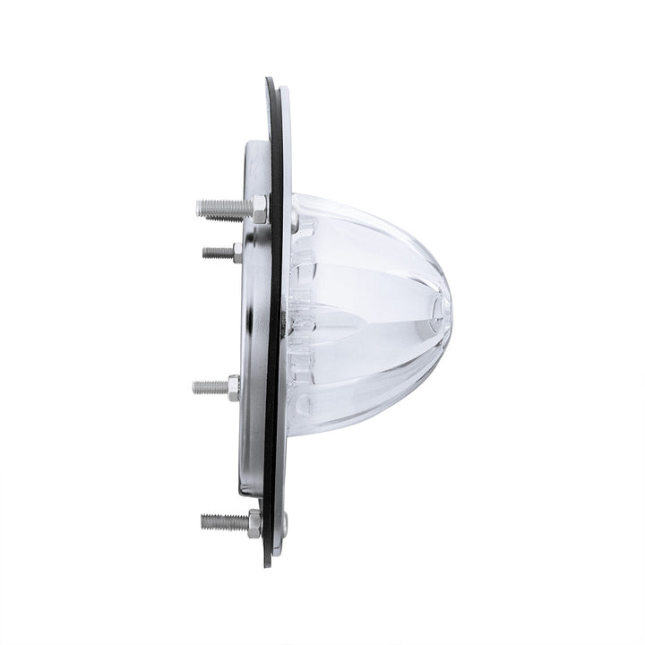 17 LED Dual Function Watermelon Sleeper Bunk Kit With 304 Stainless Steel Bezel - Amber LED/Clear Lens