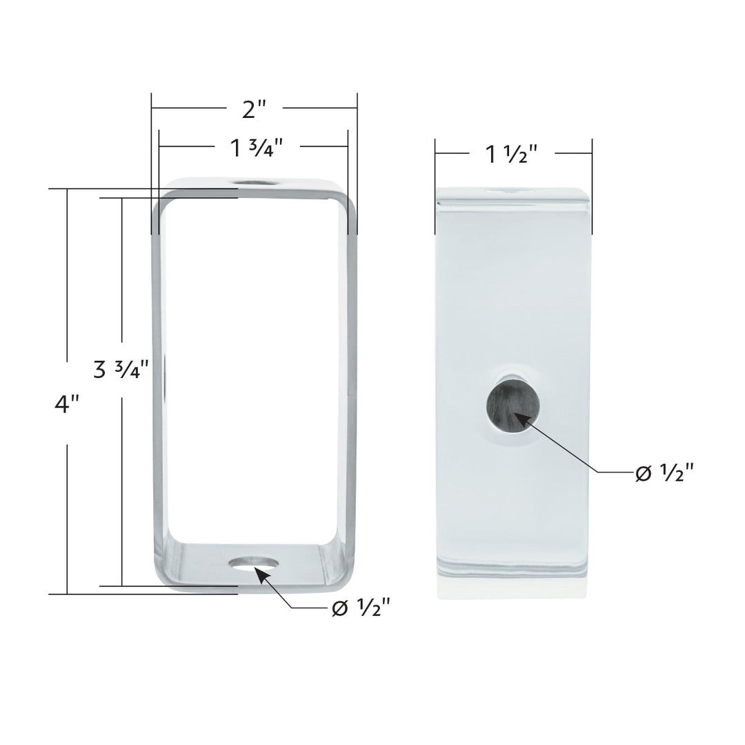 Stainless Steel Mirror Light Bracket (Bulk)
