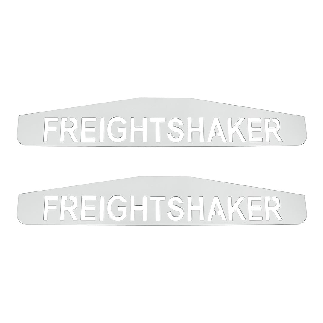 4" x 24" Chrome Freightshaker Bottom Mud Flap Plate - Welded Stud (Card of 2)