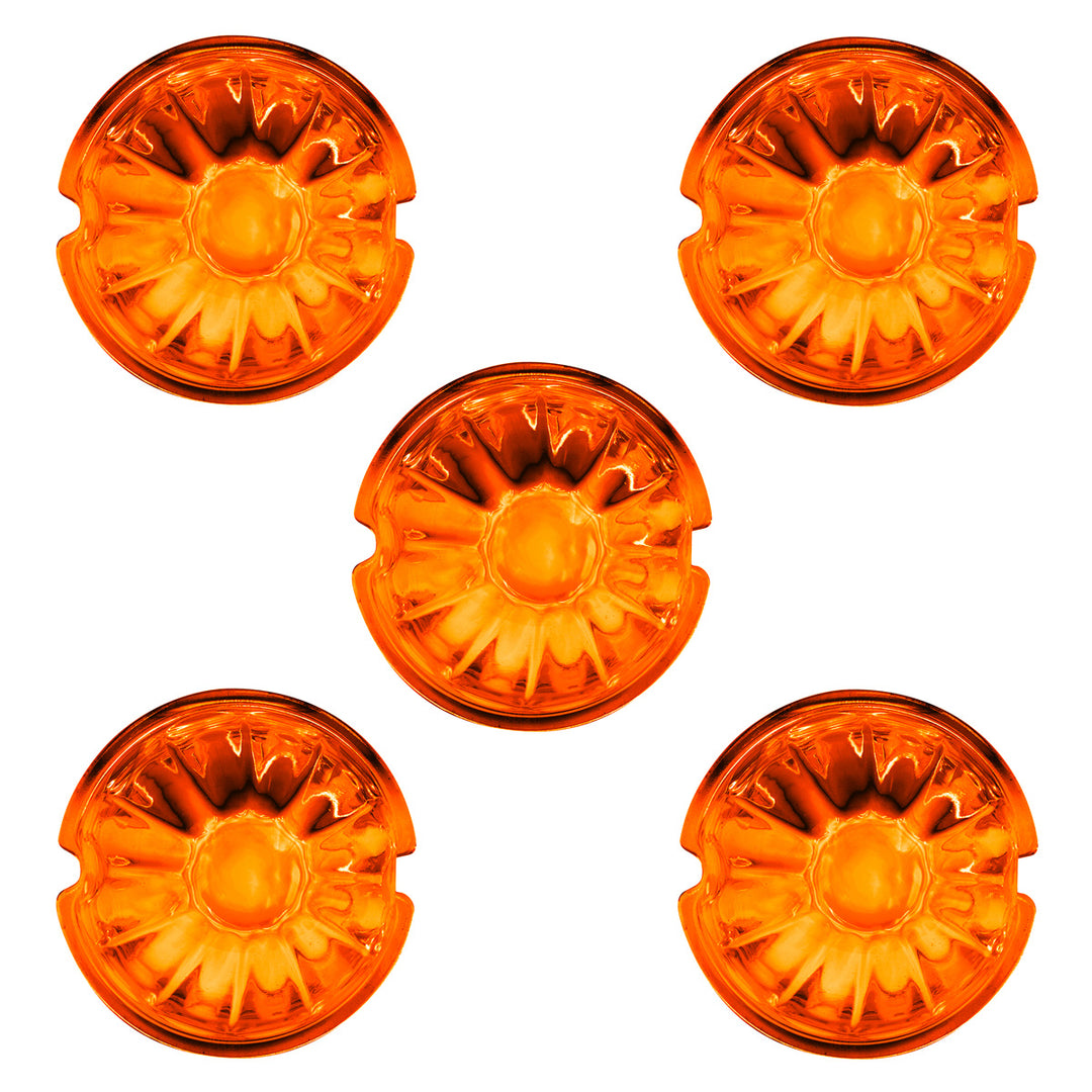 Watermelon Glass Marker Light Lens - Amber (5 Pcs)