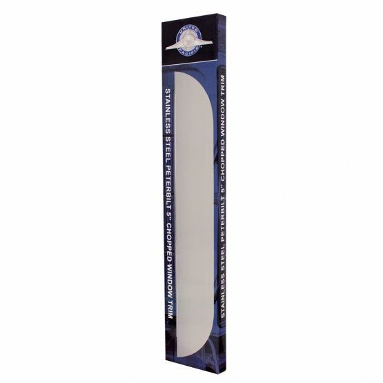 304 Stainless Steel 5" Chopped Style Window Trims For Peterbilt 389 (2008+), 388 (2008-2014), And 386 (2006-2016)