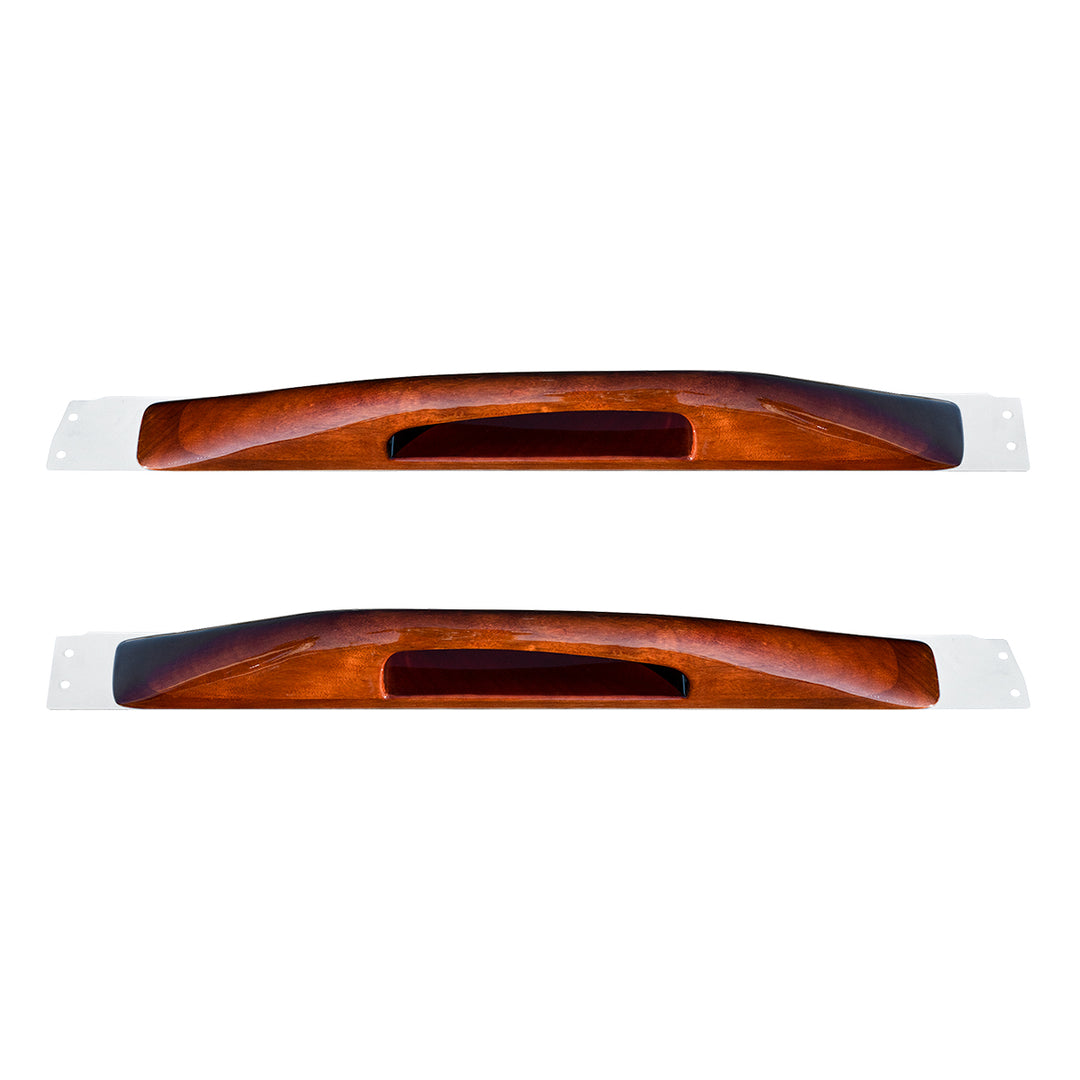 Wood Armrest With Stainless Steel Window Sill Mounting Plate For 2003-2005 Peterbilt