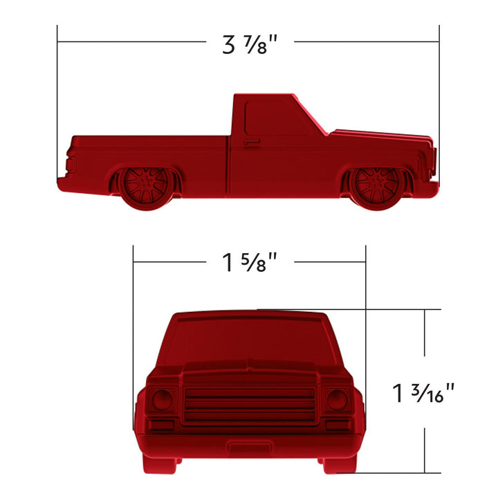 Solid Die-Cast 1973-1987 Chevrolet Truck Style Paper Weight - Candy Red
