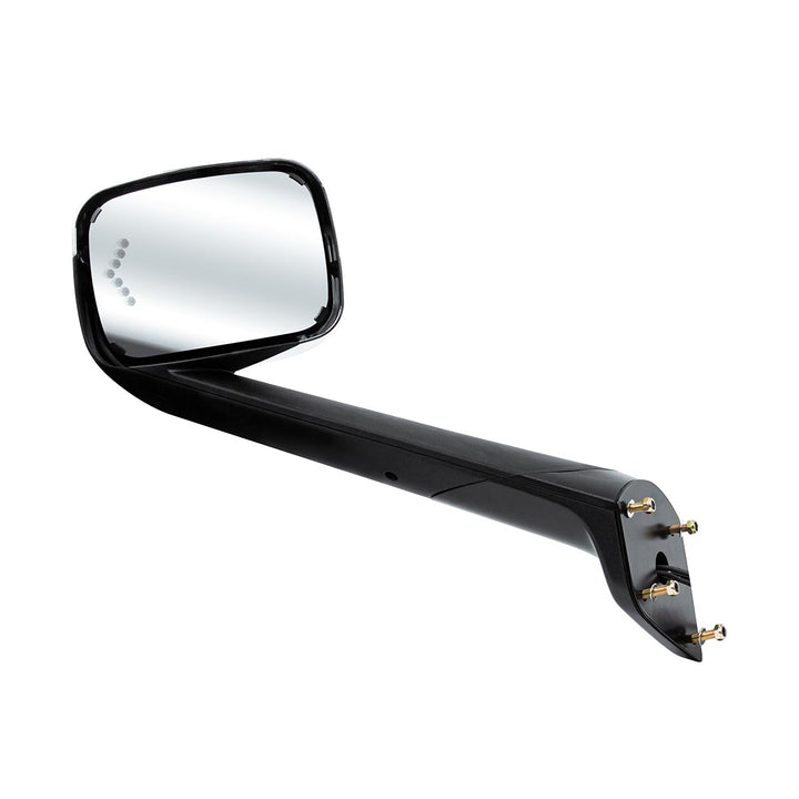 Hood Mirror Assembly W/LED Lights On Mirror Cover &amp; Glass For 2018-2025 Cascadia - Heated/Driver