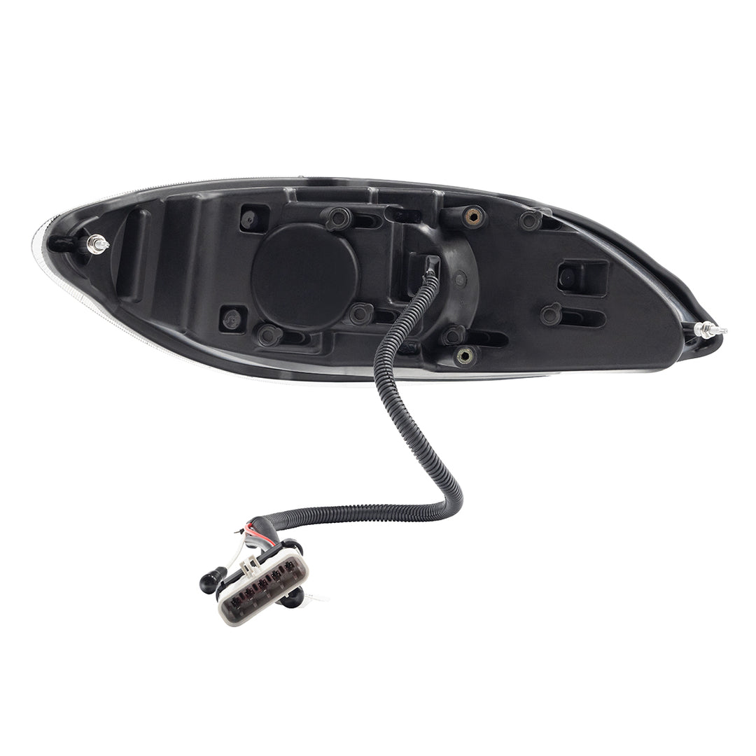 Chrome LED Headlight With LED Light Bar &amp; Turn Signal For 2006-2017 International Prostar - Driver
