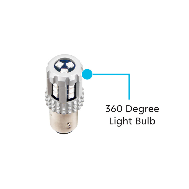 UltraBurst Glass Watermelon Flush Mount Kit With 18 LED Bulb - Red LED/Clear Lens