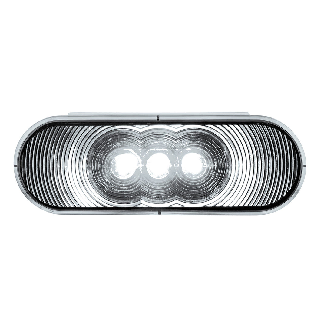6 LED 6" Oval Light (Back-Up) - White LED/Clear Lens