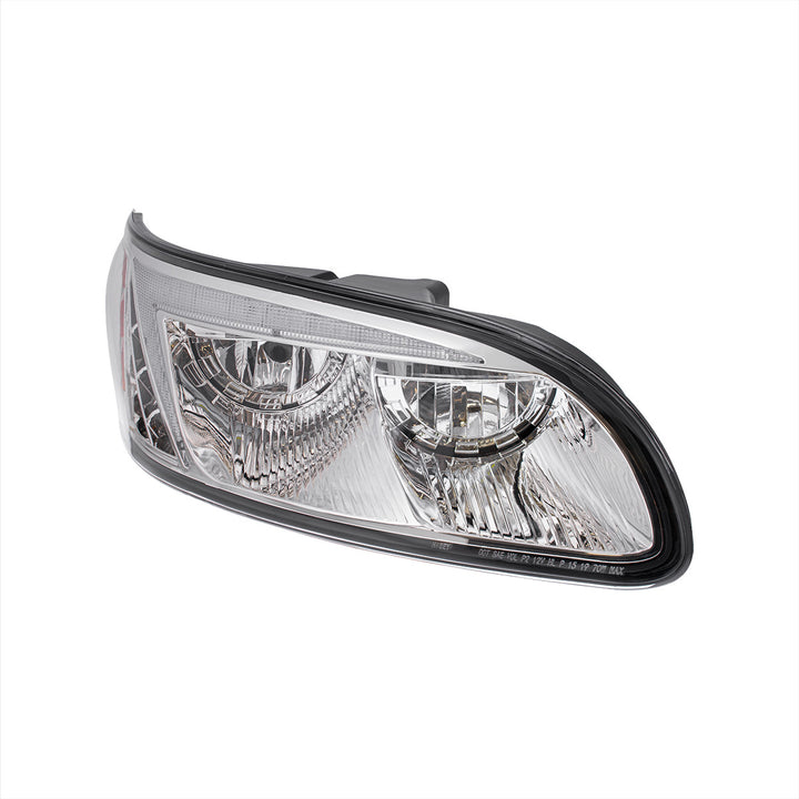 Chrome LED Headlight With Color Changing Position Light Bar For Peterbilt 386 (2005-2015) &amp; 387 (1999-2010) - Passenger