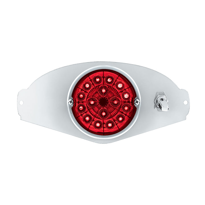 304 Stainless Steel Above Door Dome Light Kit W/ 17 LED Double Fury Watermelon For 2008-2017 FL Cascadia - Red &amp; Blue LED