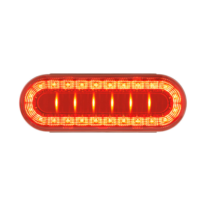 30 LED 6" Oval Lumos Light I - Series (Stop, Turn &amp; Tail) - Red LED/Red Lens