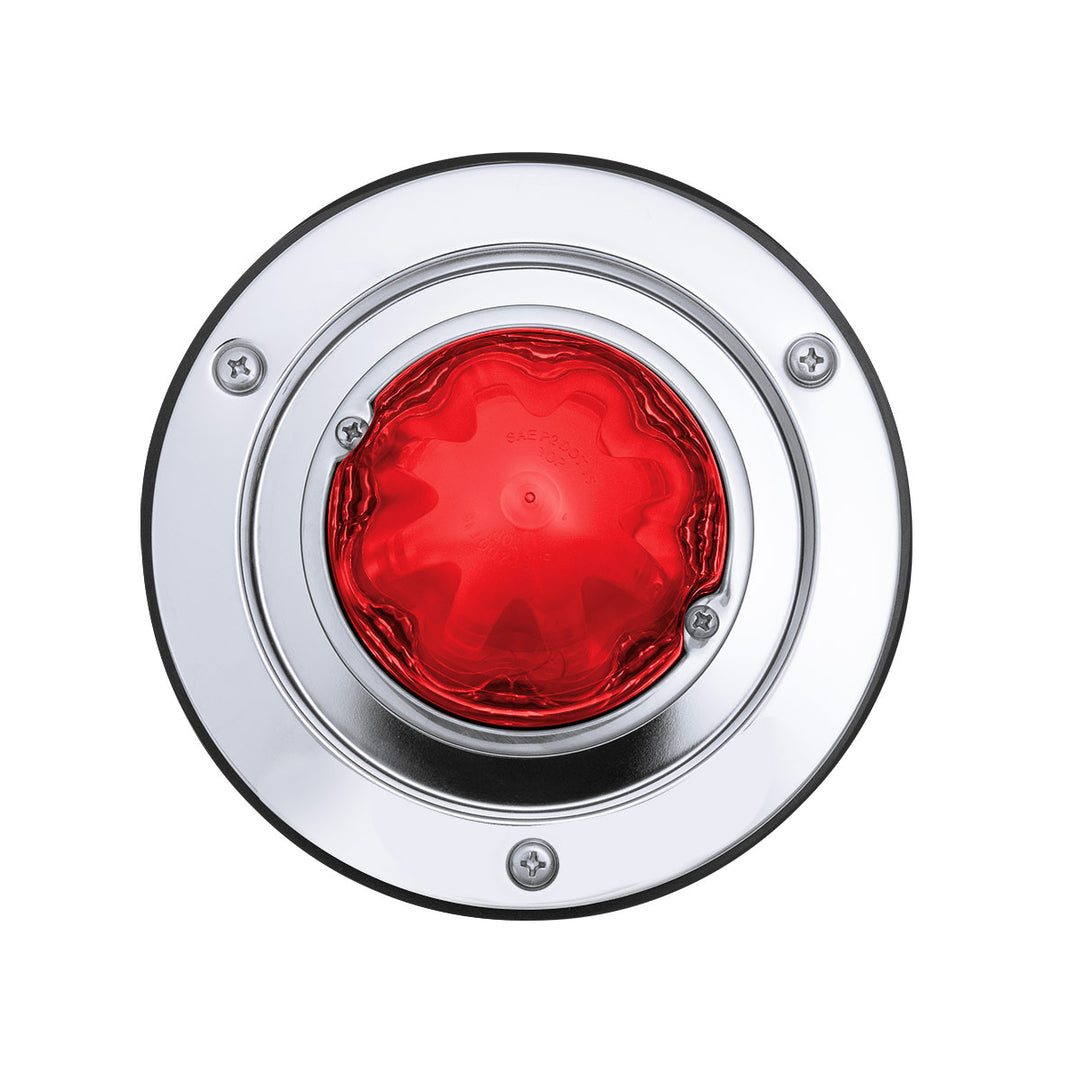 9 LED Dual Function GloLight Watermelon Sleeper Bunk Kit With 304 Stainless Steel Bezel - Red LED/Red Lens