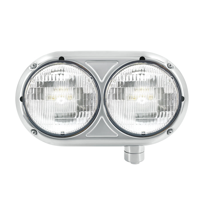 Headlight Assembly With Halogen Bulbs &amp; 304 Stainless Steel Housing For Peterbilt 359 - Passenger