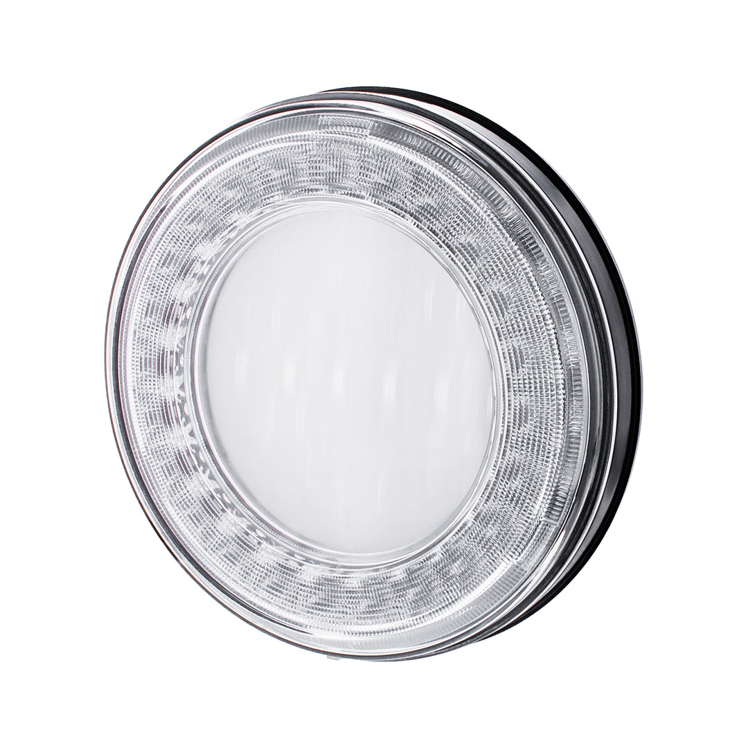 30 LED 4" Round Lumos Light I - Series (Stop, Turn &amp; Tail) - Red LED/Clear Lens