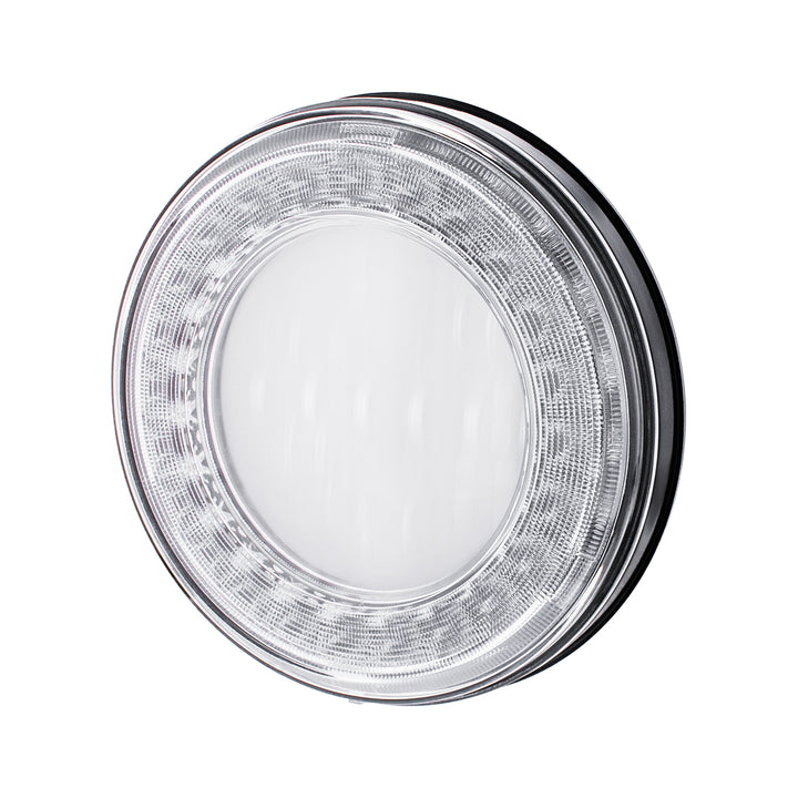 30 LED 4" Round Lumos Light I - Series (Stop, Turn &amp; Tail) - Red LED/Clear Lens