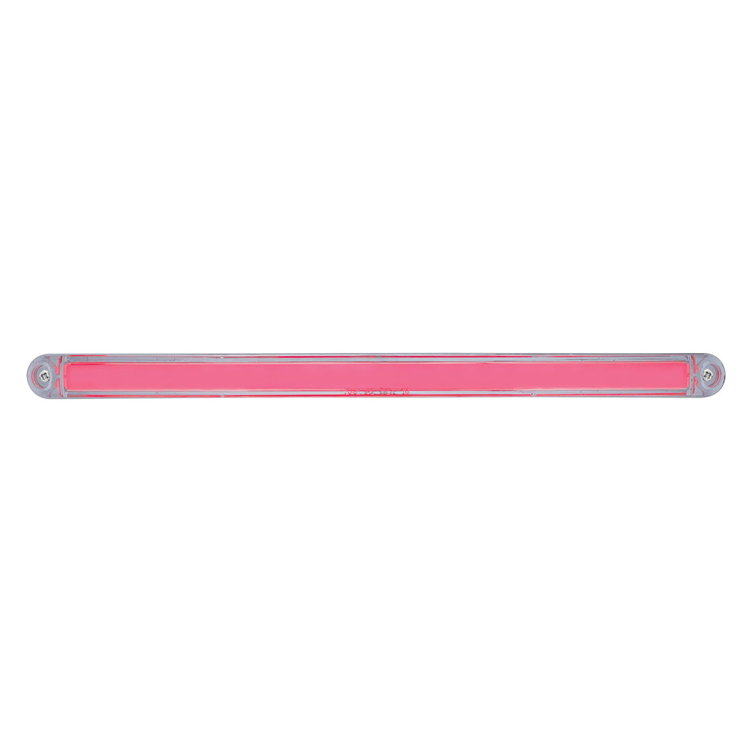 24 LED Dual Function 12" GloLight Bar With Bezel - Red LED/Clear Lens